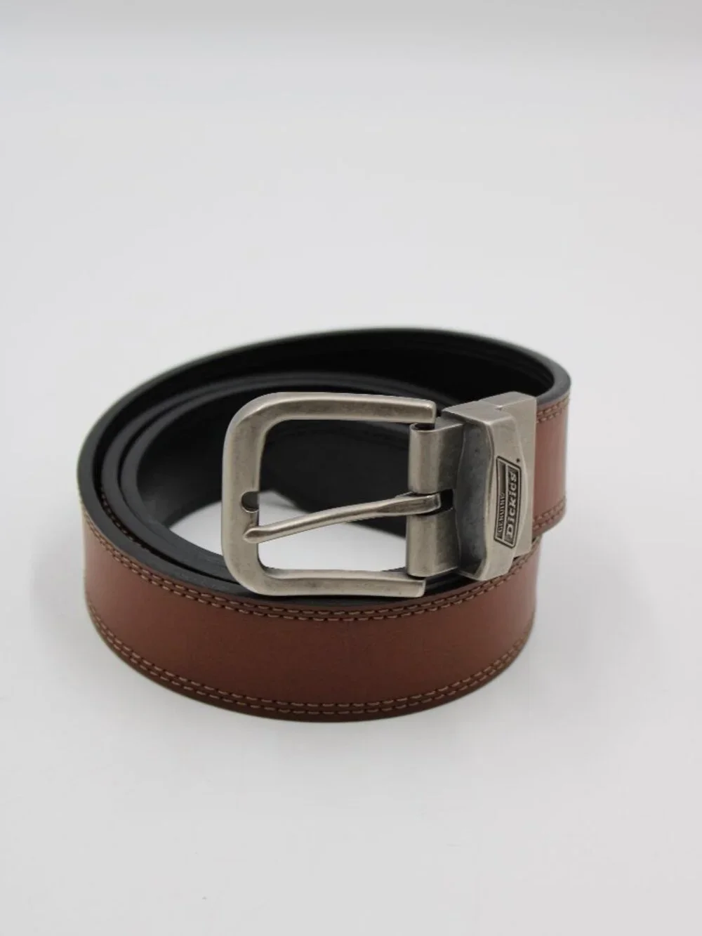 Dickies Reversible Faux Leather Belt Men Size 44 Black Brown Work Casual Classic